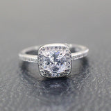 Sterling Silver Engagement Ring 01AS02