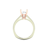 0.69ct Brilliant Cut Solitaire Two Tone Gold Engagement Ring - 01TG01