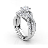 1.16ct Brilliant Cut Diamond Gold Bridal Set  - 02CG17