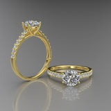 Gold Solitaire Engagement Ring - 02DS01