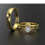 Daisy Collection - Gold Complete Wedding Set - 02DS13A