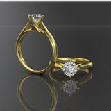 Daisy Collection - Gold Engagement Ring - 02DS15