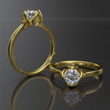 Daisy Collection - Gold Engagement Ring - 02DS17