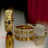 0.6ct Brilliant Diamond Gold Complete Wedding Set