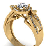 0.9ct Brilliant Cut Diamond Gold Engagement Ring - 03US30