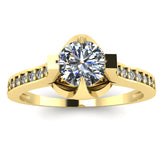 0.63ct Brilliant Cut Diamond Gold Engagement Ring - 03US32