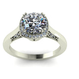 1.25ct Brilliant Cut Diamond Gold Halo Engagement Ring - 03US41