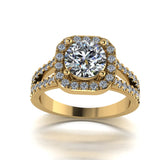 2.06ct Brilliant Cut Diamond Split Shank Gold Engagement Ring - 03US58