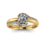 0.62ct Round Diamond Gold Engagement Ring - 03US62