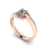 0.62ct Round Diamond Gold Engagement Ring - 03US62