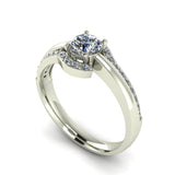 0.62ct Round Diamond Gold Engagement Ring - 03US62