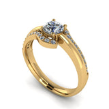 0.62ct Round Diamond Gold Engagement Ring - 03US62