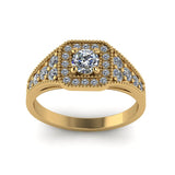 0.63ct Round Diamond Gold Engagement Ring - 03US63