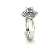 0.83ct Round Diamond Gold Engagement Ring - 03US66