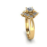 0.83ct Round Diamond Gold Engagement Ring - 03US66