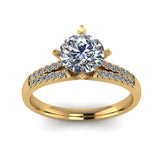 0.95ct Round Diamond Gold Engagement Ring - 03US67