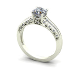 1.1ct Round Diamond Gold Engagement Ring - 03US68