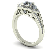 1.13ct Round Cut Diamond Gold Engagement Ring - 03US75