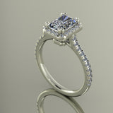 2.05ct Radiant Cut Diamond Gold Engagement Ring - 03US88