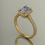 2.05ct Radiant Cut Diamond Gold Engagement Ring - 03US88