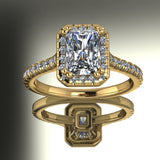 2.05ct Radiant Cut Diamond Gold Engagement Ring - 03US88