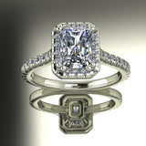 2.05ct Radiant Cut Diamond Gold Engagement Ring - 03US88