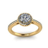 1.13ct Round Diamond Gold Engagement Ring  - 04US04