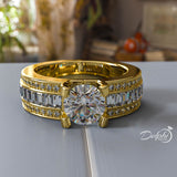 Wide Gold Engagement Ring - 05GG39