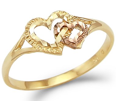 pav¨¦ rose gold tone ring