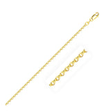 14k Yellow Gold Diamond Cut Cable Link Chain 1.8mm-rx16681-20