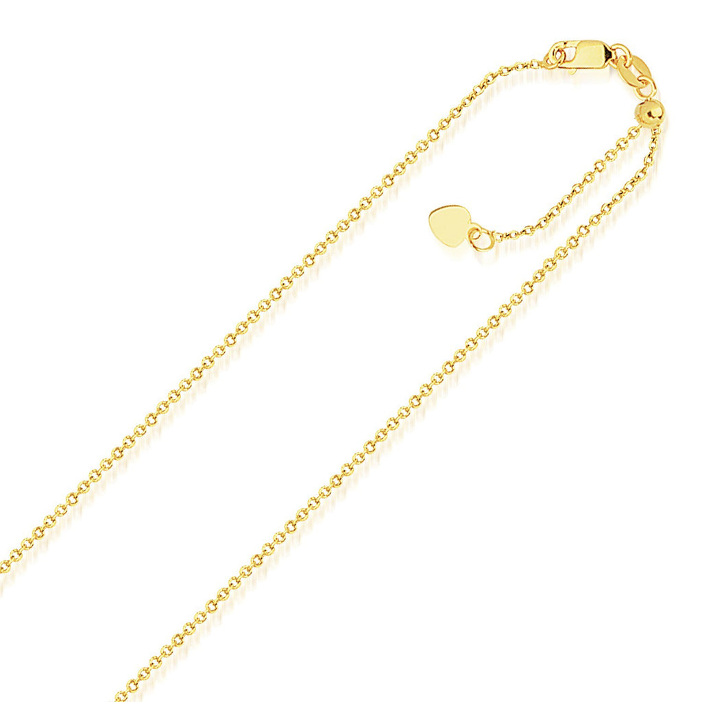 18 Lock Necklace in 14k Yellow Gold (1.1 mm)