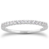 14k White Gold Shared Prong Diamond Wedding Ring Band with Airline Gallery-rxd86310y28bt