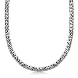 Oxidized Sterling Silver Wheat Style Chain Men's Necklace-rx94599-22