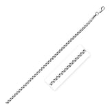 3.0mm Sterling Silver Rhodium Plated Round Box Chain-rx62484-24