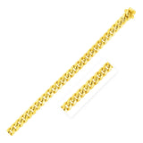 6.65mm 10k Yellow Gold Semi Solid Miami Cuban Chain-rx99674-24