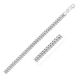 Sterling Silver Rhodium Plated Miami Cuban Chain 6.2mm-rx47648-24