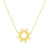 14K Yellow Gold Sunburst Necklacerx65642-18-rx65642-18