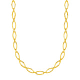 Polished Oval Marquise Link Necklace in 14k Yellow Goldrx69555-18-rx69555-18